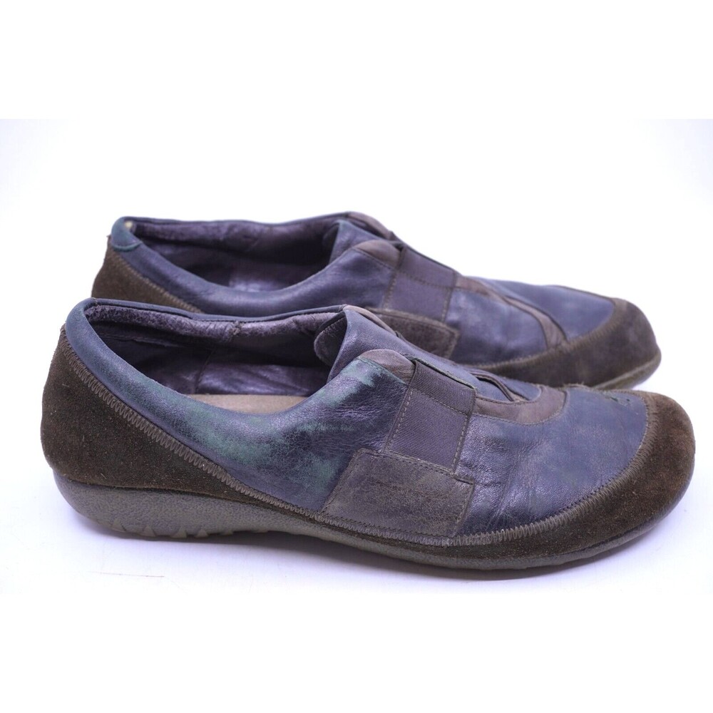 Naot Otago Sz 41 US 10-10.5 Women Slip On Black Leather Comfort Shoes